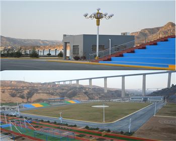 廣場高桿燈、中華燈-陜西渭南合陽特警訓(xùn)練基地廣場照明